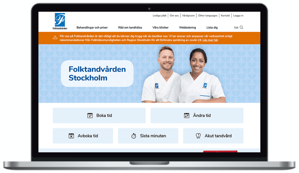 Folktandvårdens webbplats