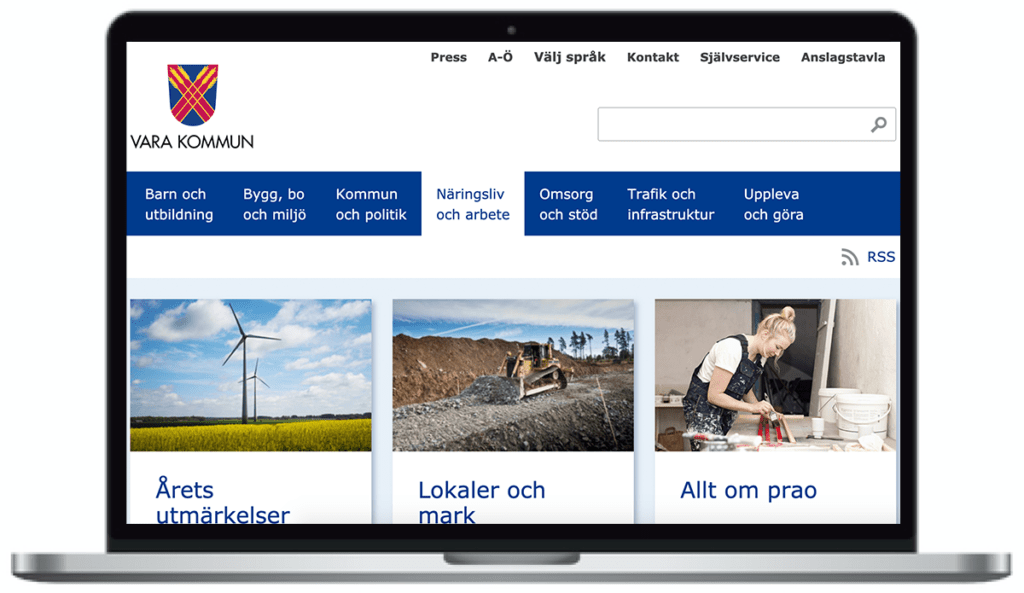 Vara kommuns webbplats