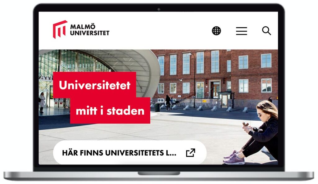 Malmö Universitets webbplats